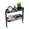 Mind Reader 2-Tier Desk Organizer with Clamp, Accessory Shelf for Office or Gaming, Office, Metal, Black